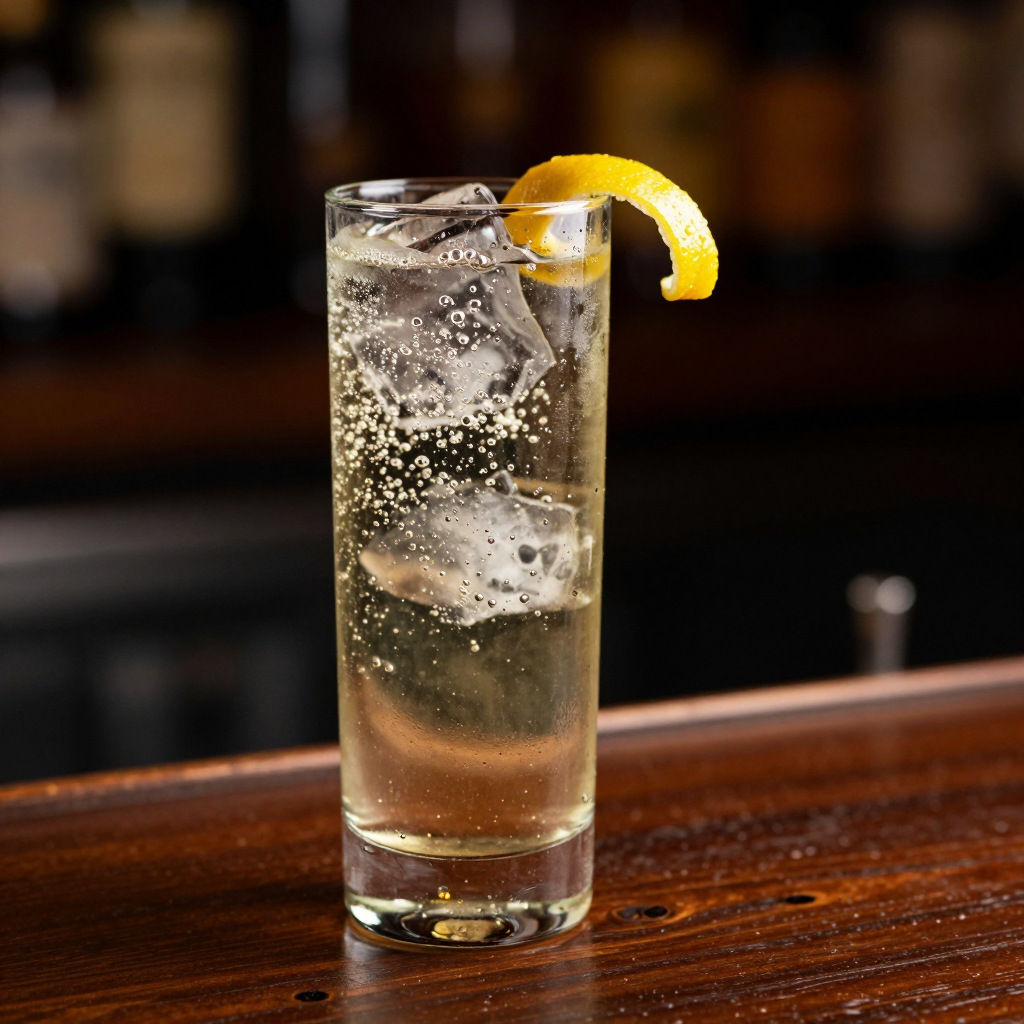 A whisky highball without ice
